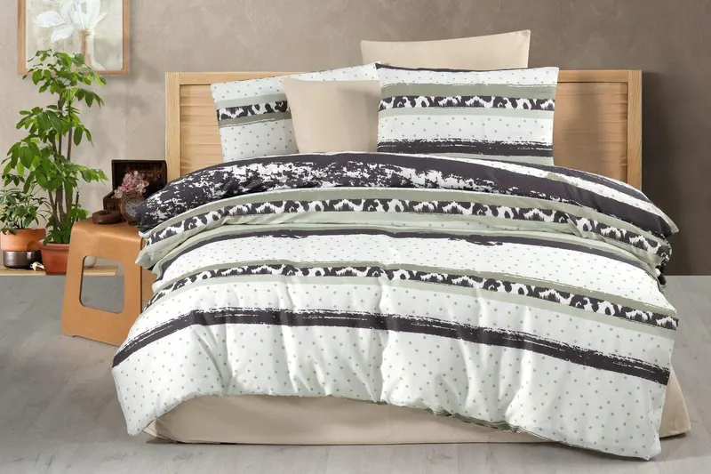 Set Lenjerie de pat double, 200 x 220 cm - Multicolor