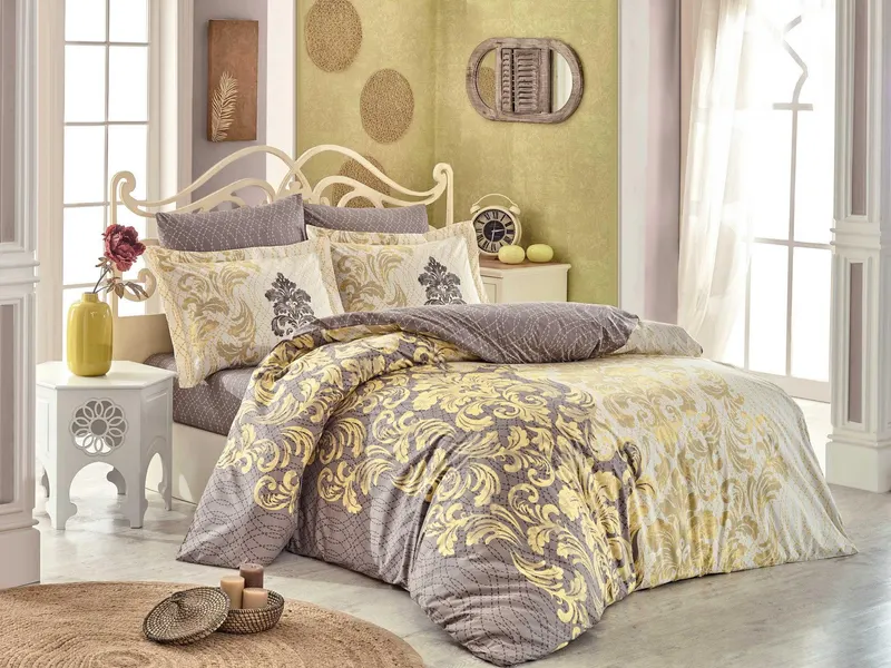 Set Lenjerie de pat double, 200 x 220 cm - Multicolor
