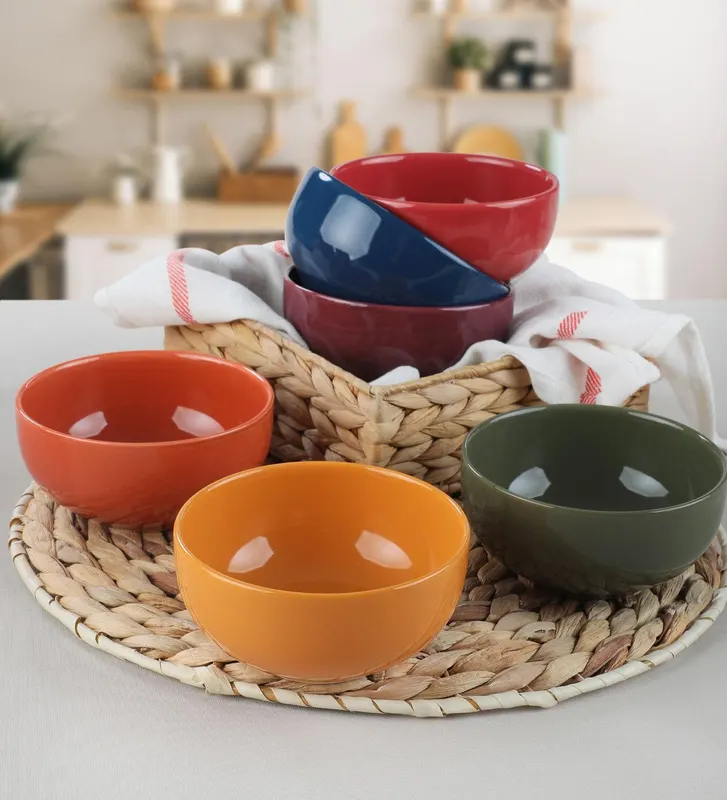 Set boluri ceramice, Multicolor, 12x6x12 cm - Multicolor