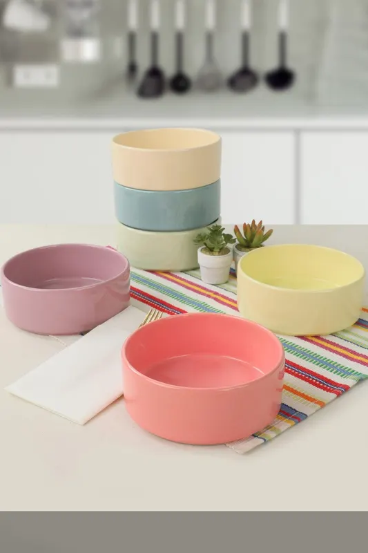 Set boluri ceramice, Multicolor, 14 cm - Multicolor