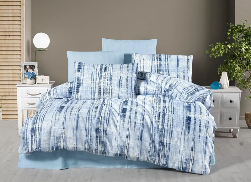 Set Lenjerie de pat double, 200 x 220 cm - Multicolor