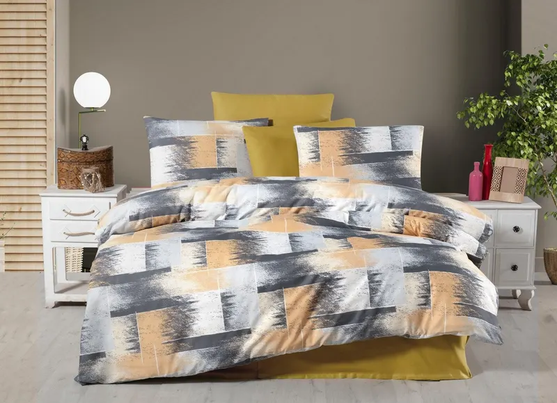 Set Lenjerie de pat double, 200 x 220 cm - Multicolor