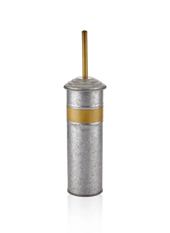 Perie de toaleta Nazif, 11x40x11 cm - Gri