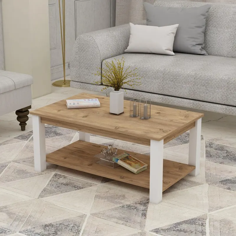 Masuta De Cafea Lux Refik cu Picioarele Compozit 90 X 45 X 50 Cm - Stejar