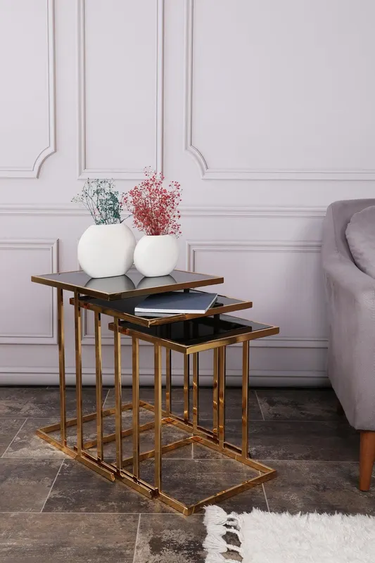 MASUTA DE CAFEA Zen  Nesting Table, Aur, 35x46x35 cm - arsiv3