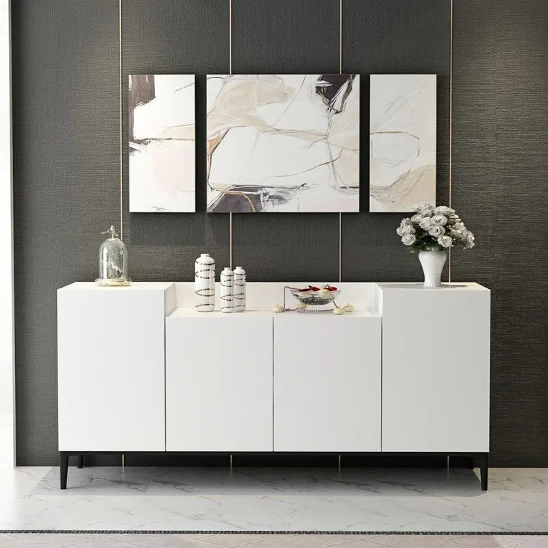 Consolă Ellaria - White, Alb, 160x75x42 cm - Alb