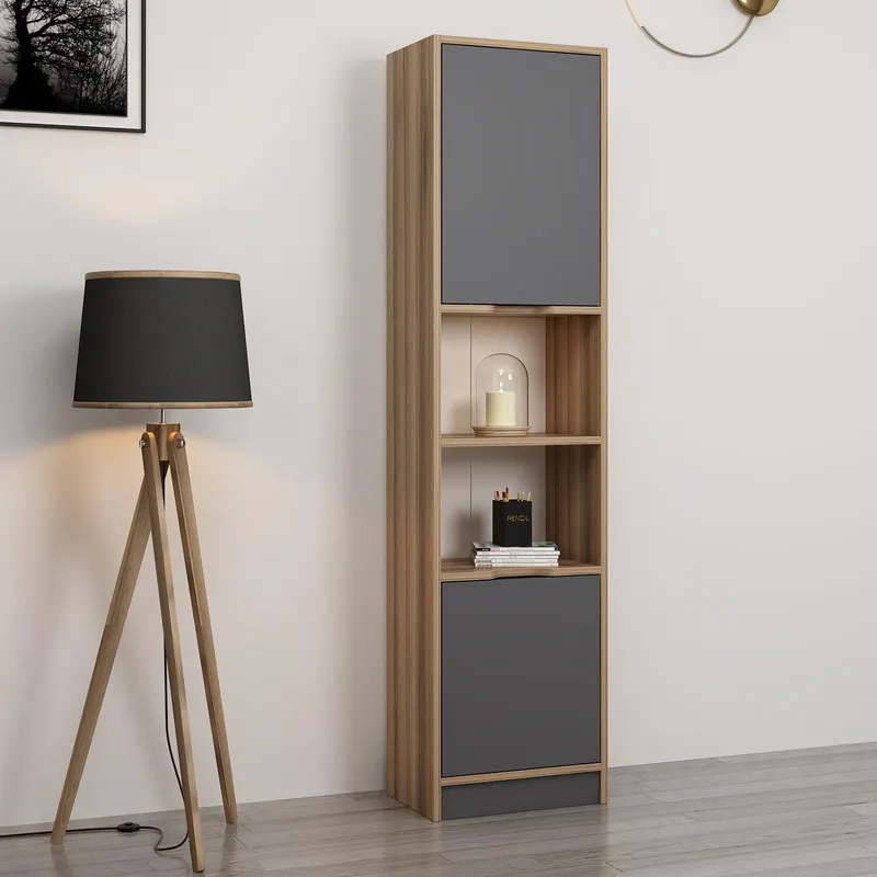 Biblioteca Elina 2, Nuc, 45x180x30 cm - Nuc