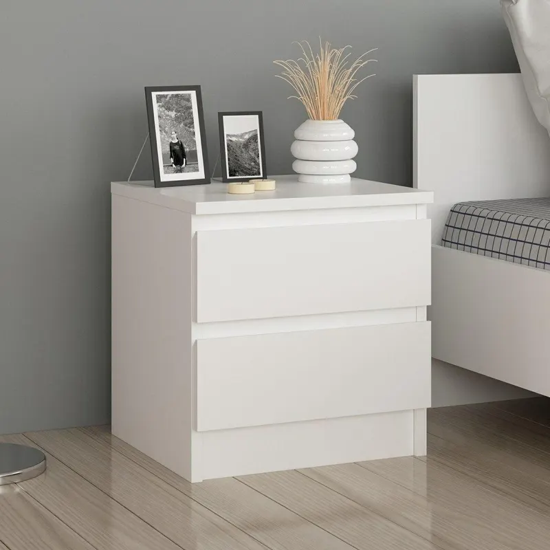 Noptiera Gunes - 4280, Alb, 40x37x42 cm - Alb