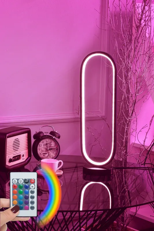 Lampă de masă Orbitae Black - Multicolor - Multicolor