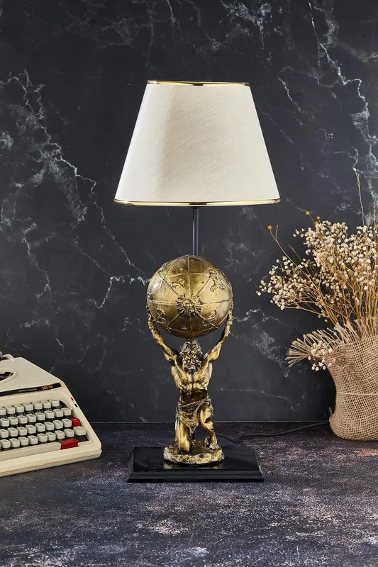 Veioză PLY127 Table Lamp, Auriu - Auriu