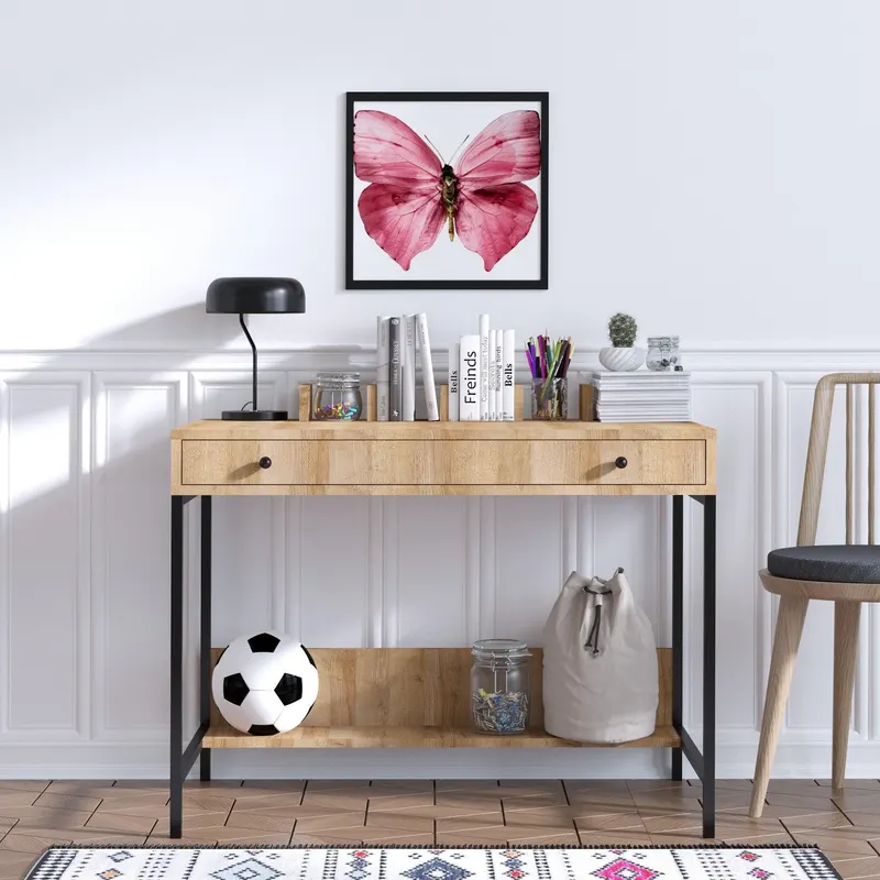 Birou Rex cu sertar, Stejar, 100 x 84 x 60 cm - Stejar