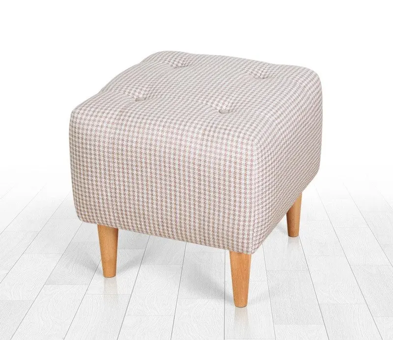 Puf, Multicolor, 43x43x6 cm - Crem