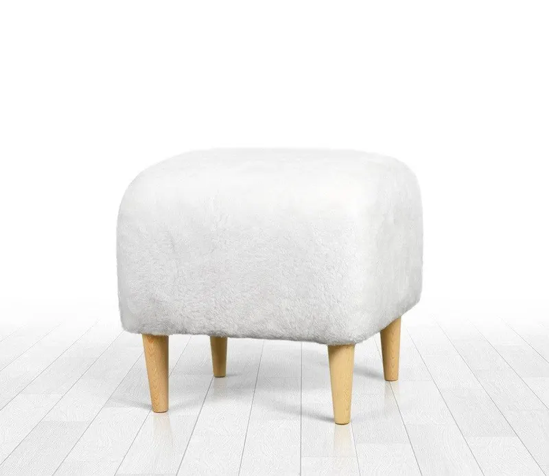 Puf Sheep v2, Alb, 42x42x42 cm - Alb