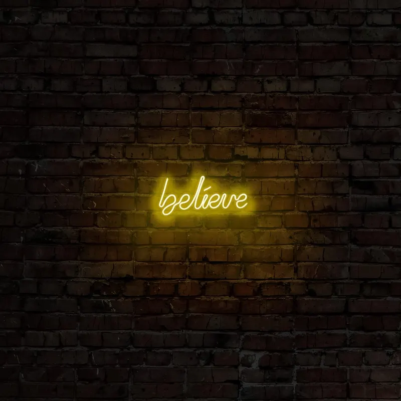 Aplica de Perete Neon Believe - Galben