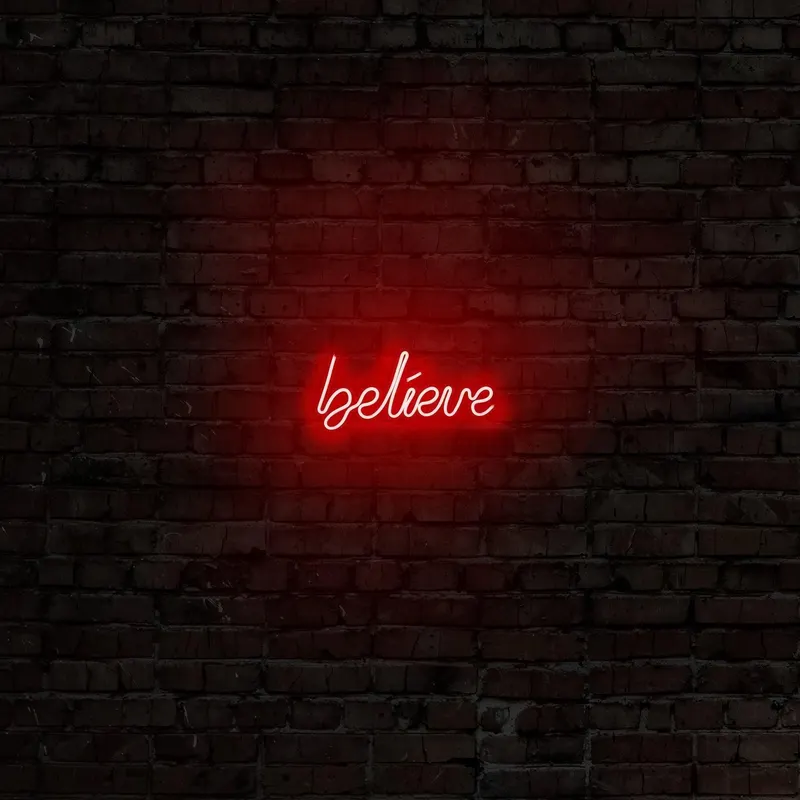 Aplica de Perete Neon Believe - Rosu