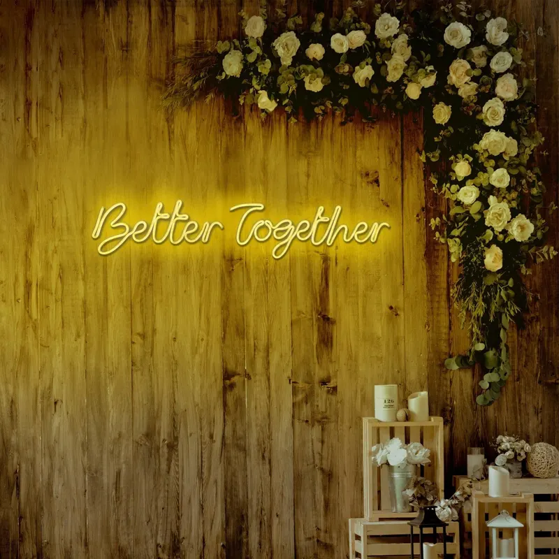 Aplica de Perete Neon Better Together - Galben