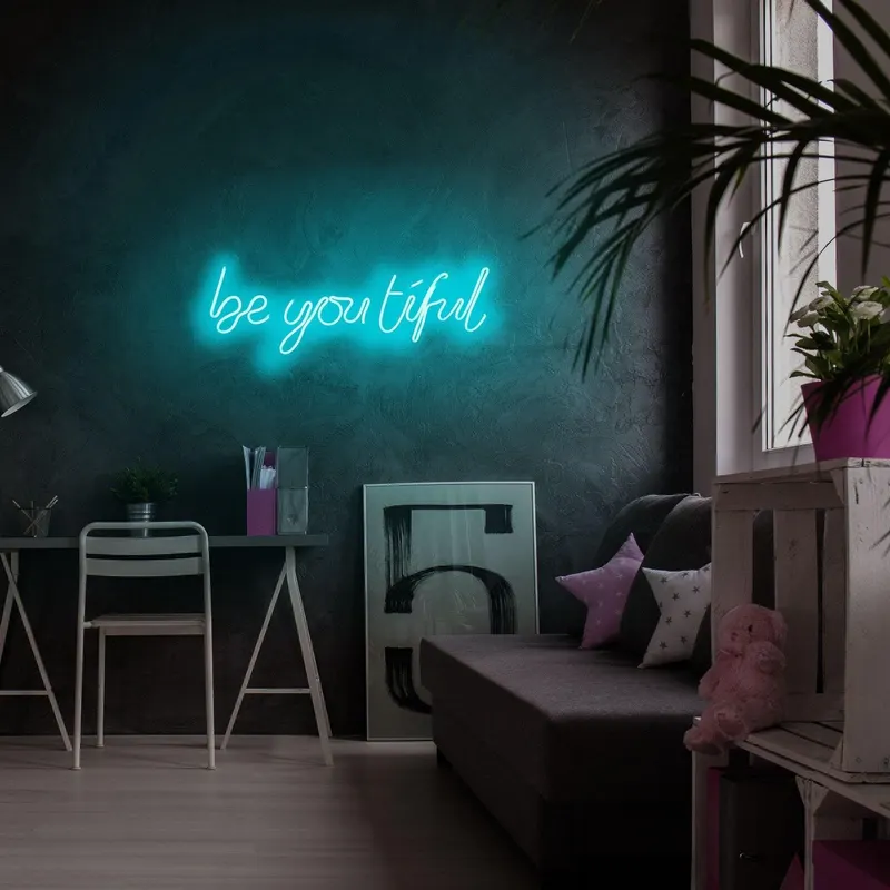Aplica de Perete Neon Be you tiful - Albastru