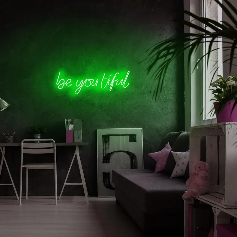Aplica de Perete Neon Be you tiful - Verde
