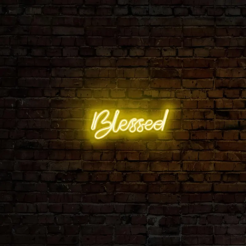 Aplica de Perete Neon Blessed - Galben