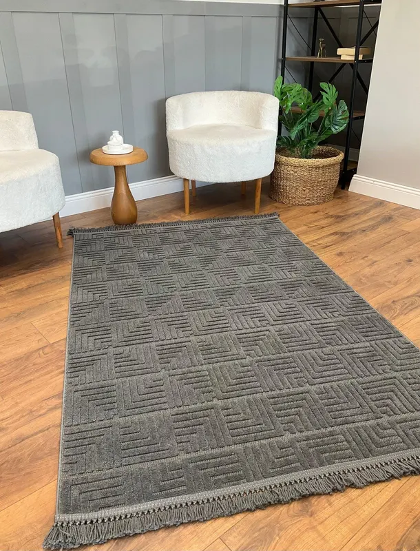 Covor Kare (diverse dimensiuni) - Gri / 160 x 230
