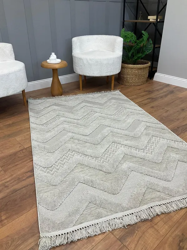 Covor Zigzag (diverse dimensiuni) - Gri / 120 x 180