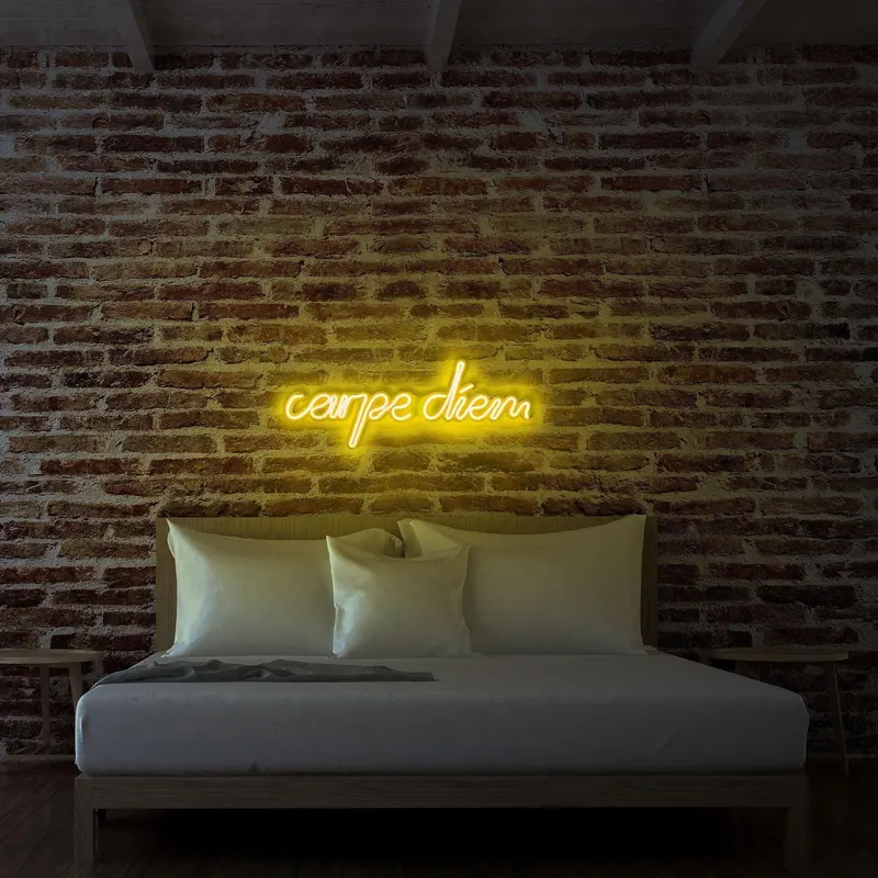 Aplica de Perete Neon Carpe Diem - Galben