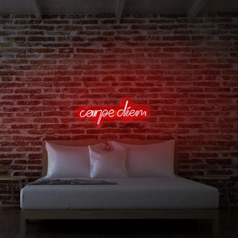 Aplica de Perete Neon Carpe Diem - Rosu