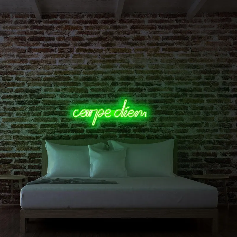 Aplica de Perete Neon Carpe Diem - Verde