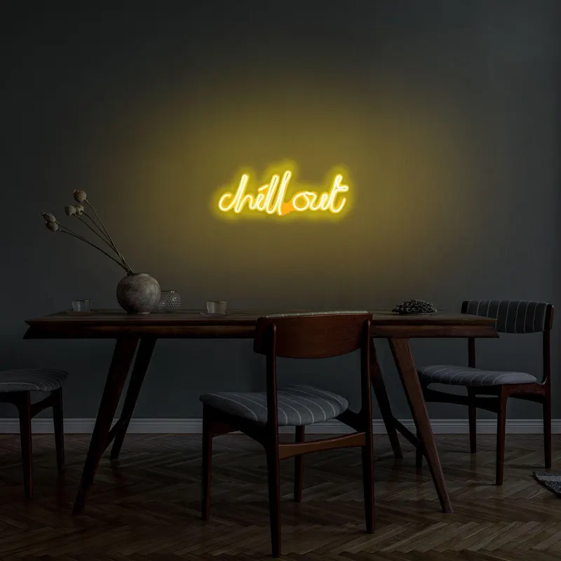 Aplica de Perete Neon Chill Out - Galben