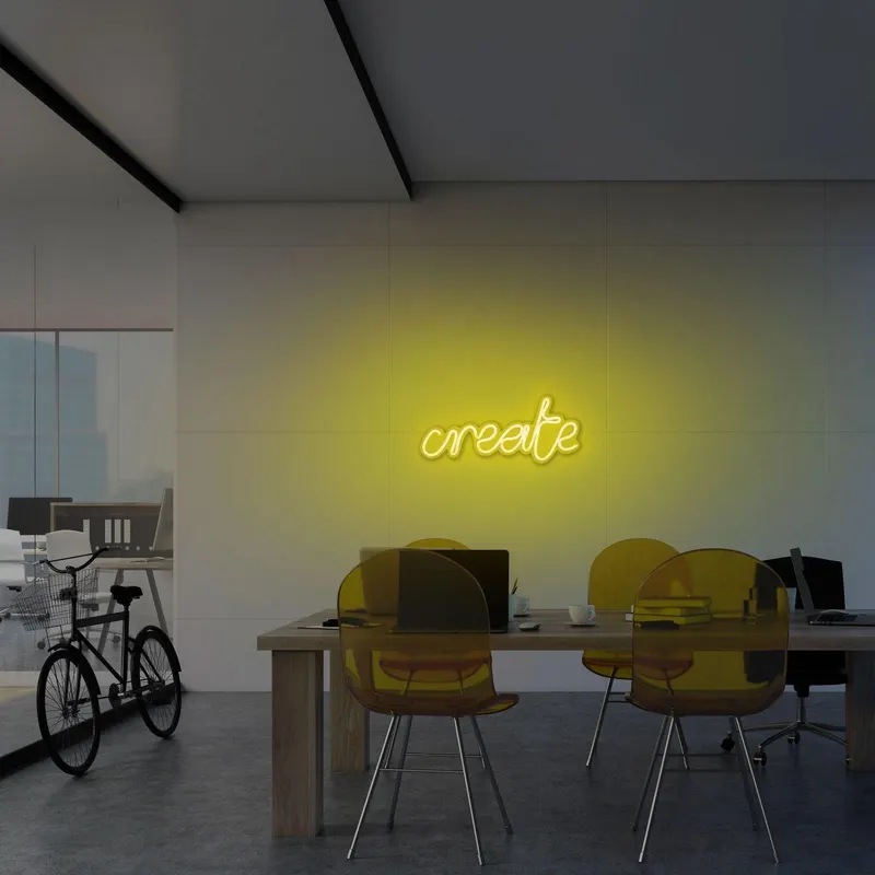 Aplica de Perete Neon Create - Galben