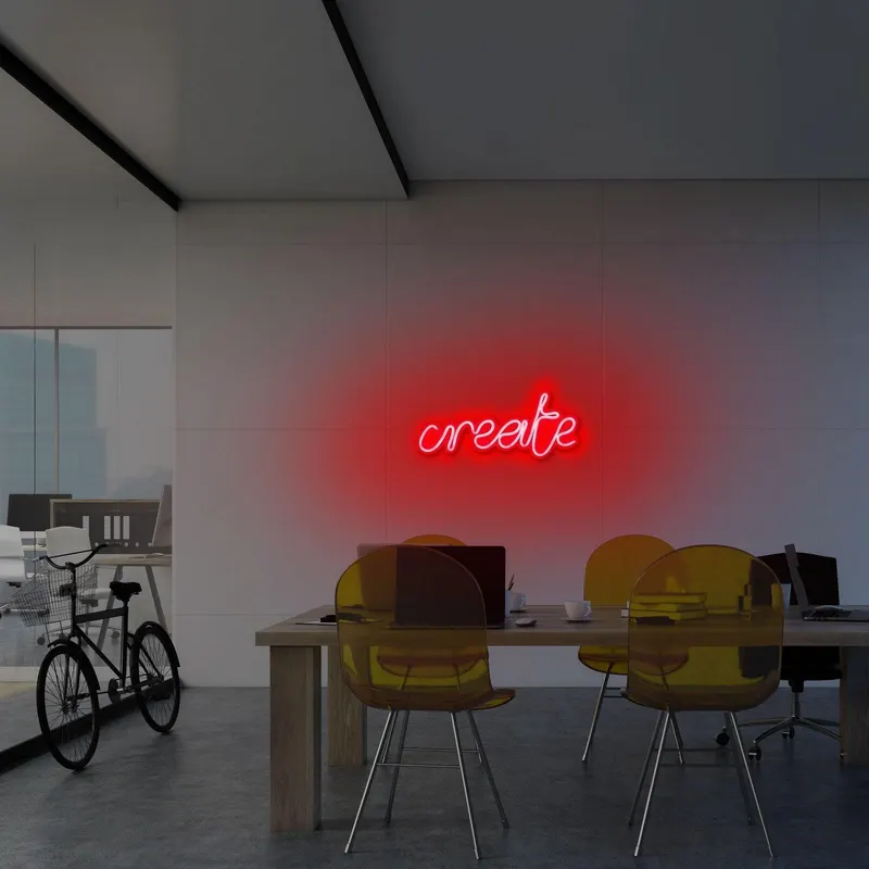 Aplica de Perete Neon Create - Rosu