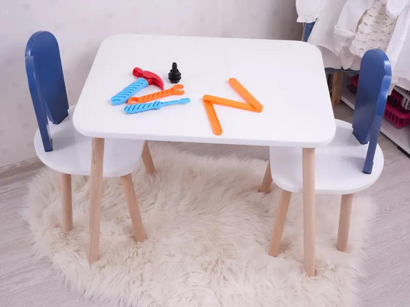 Mobilier Iepuraș Set de două scaune 30x25 - Blue nWhite