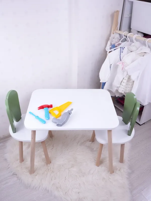 Mobilier Iepuraș Set de două scaune 30x25 - GreennWhite