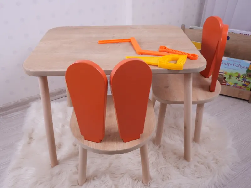 Mobilier Iepuraș Set de două scaune 30x25 - OrangenBrown