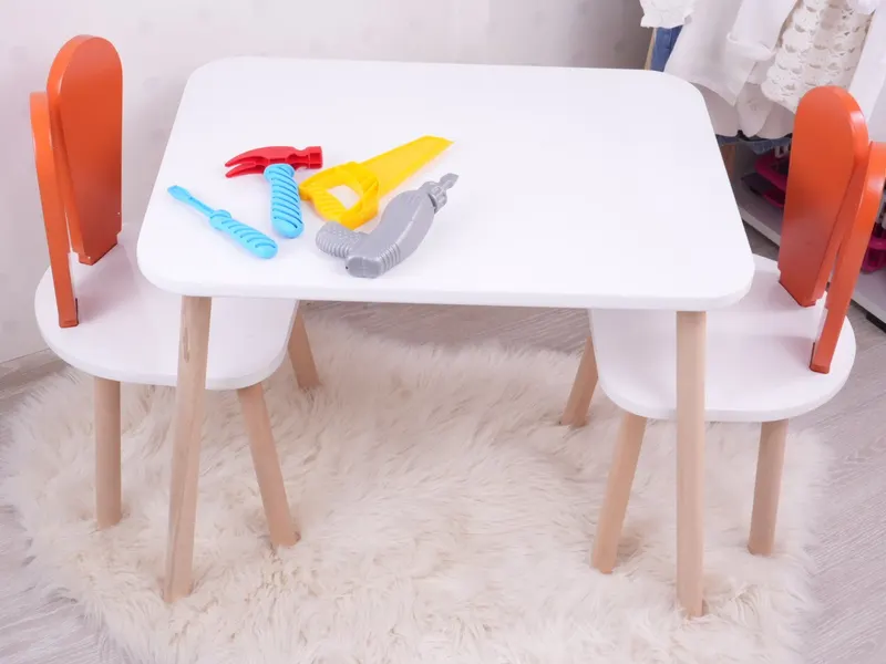 Mobilier Iepuraș Set de două scaune 30x25 - OrangenWhite
