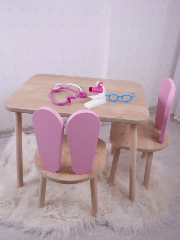 Mobilier Iepuraș Set de două scaune 30x25 - PinknBrown