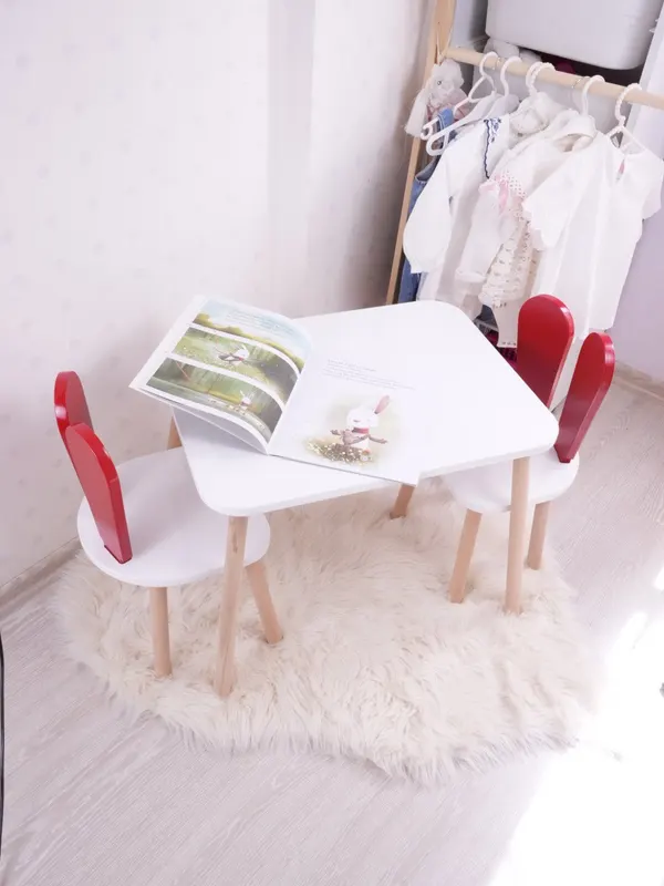 Mobilier Iepuraș Set de două scaune 30x25 - Red nWhite