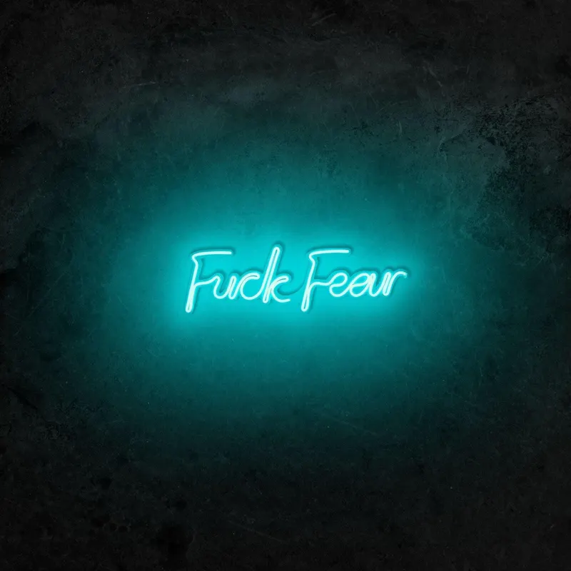 Aplica de Perete Neon Fuck Fear - Albastru