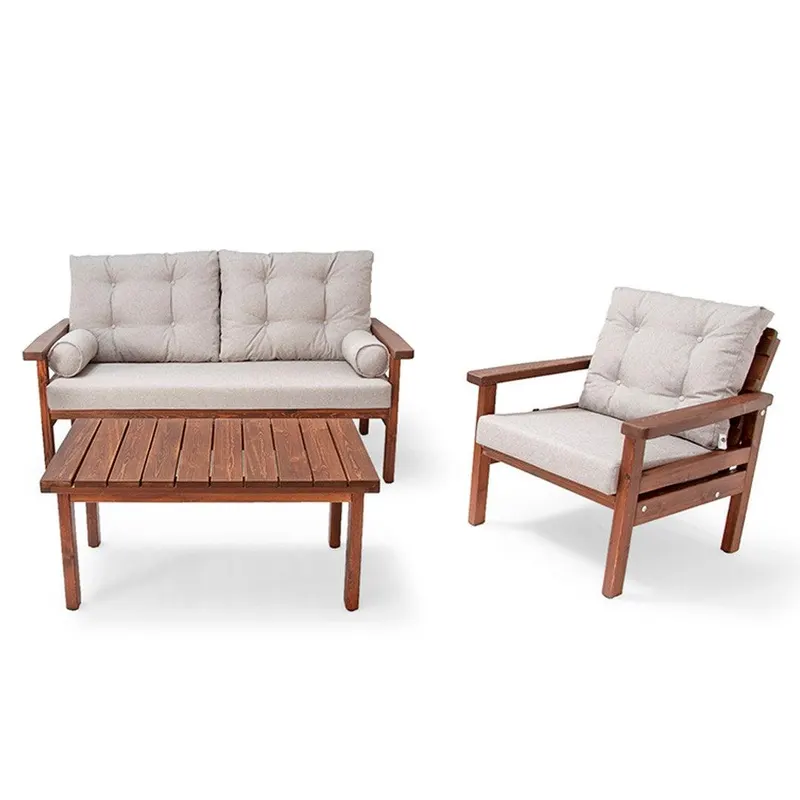 Set De Lounge De Gradina Teyze, 3 piese - Natur