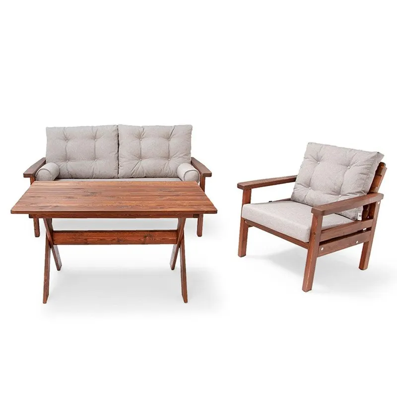 Set De Lounge De Gradina Ceylan, 3 Piese - Natur