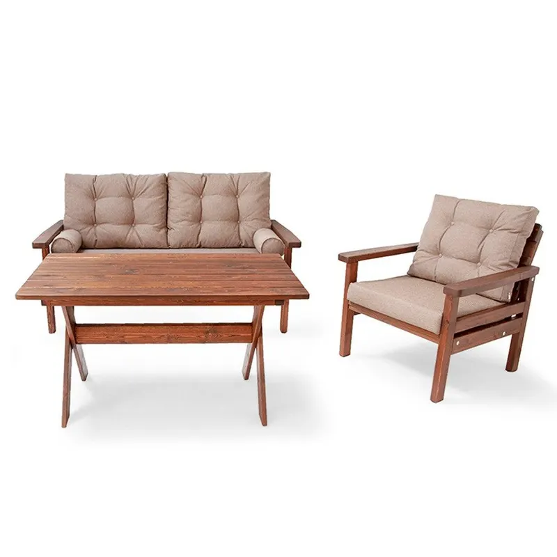Set De Lounge De Gradina Ceylan, 3 Piese - Maro