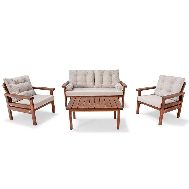 Set De Lounge De Gradina Ozgur, 4 piese - Crem