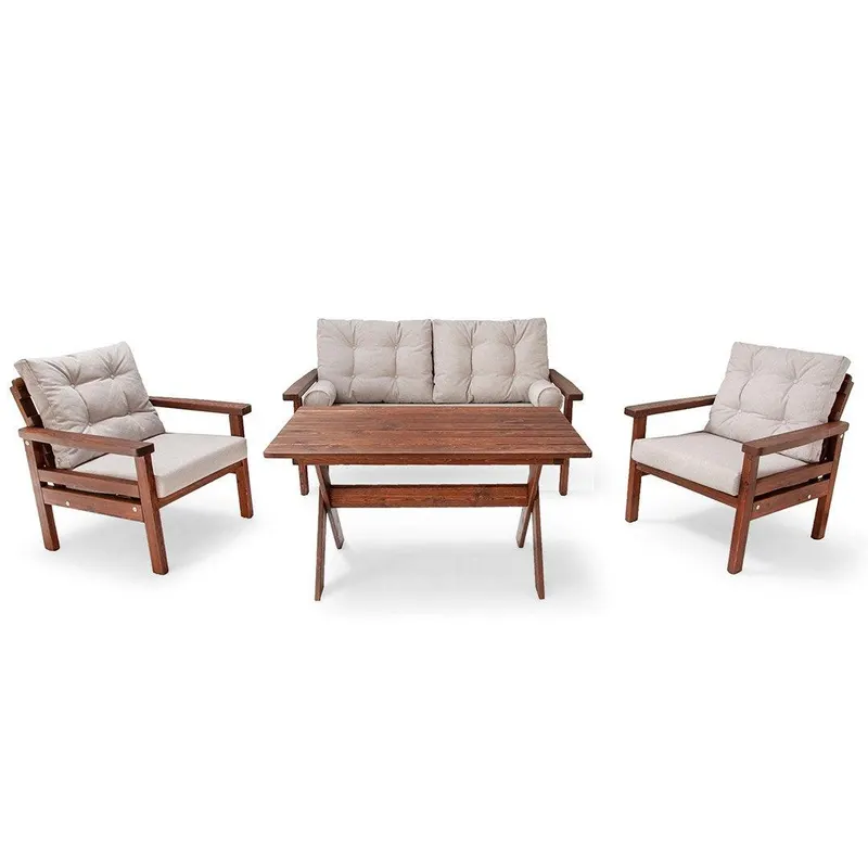 Set De Lounge De Gradina Sasha, 4 piese - Bej
