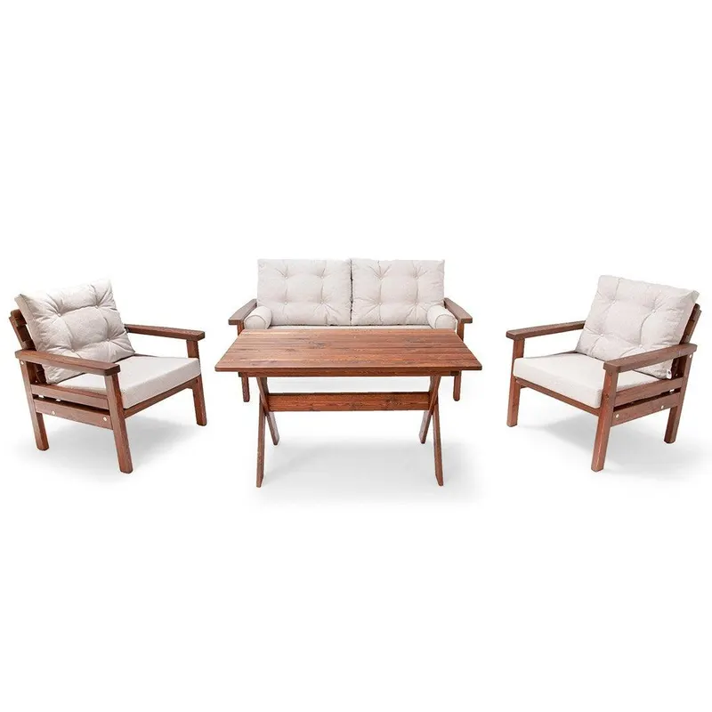 Set De Lounge De Gradina Sasha, 4 piese - Gri