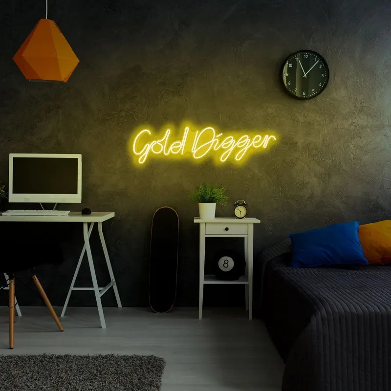 Aplica de Perete Neon Gold Digger - Galben