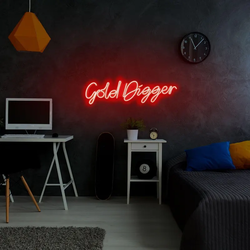 Aplica de Perete Neon Gold Digger - Rosu