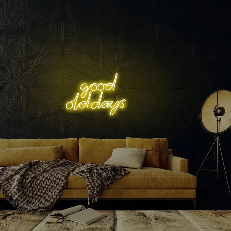 Aplica de Perete Neon Good Old Days - Galben