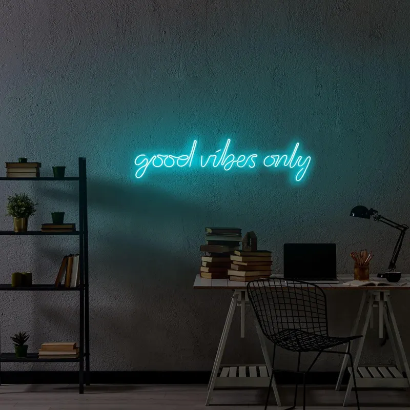 Aplica de Perete Neon Good Vibes Only - Albastru