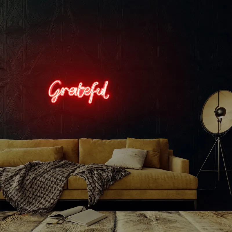 Aplica de Perete Neon Gratefu - Rosu