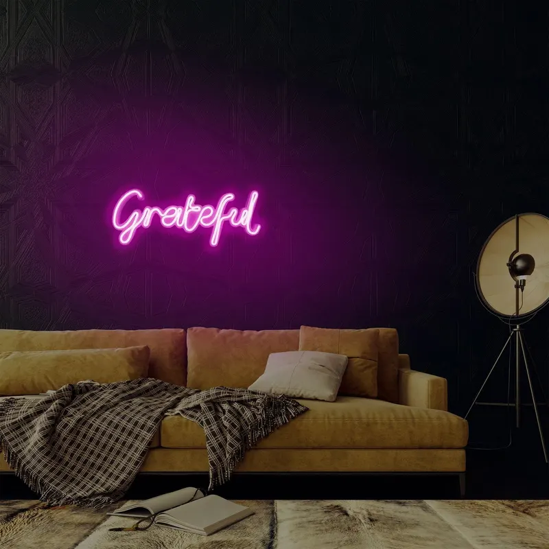 Aplica de Perete Neon Gratefu - Roz